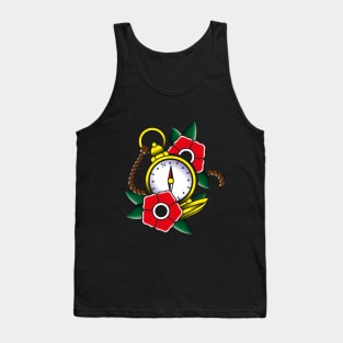 Compass old school style tattoo Tank Top